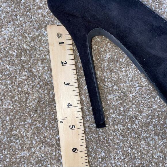 Breckelles Brand Heels suede/velvet like platform heels black SZ 6 High heels - Picture 4 of 7